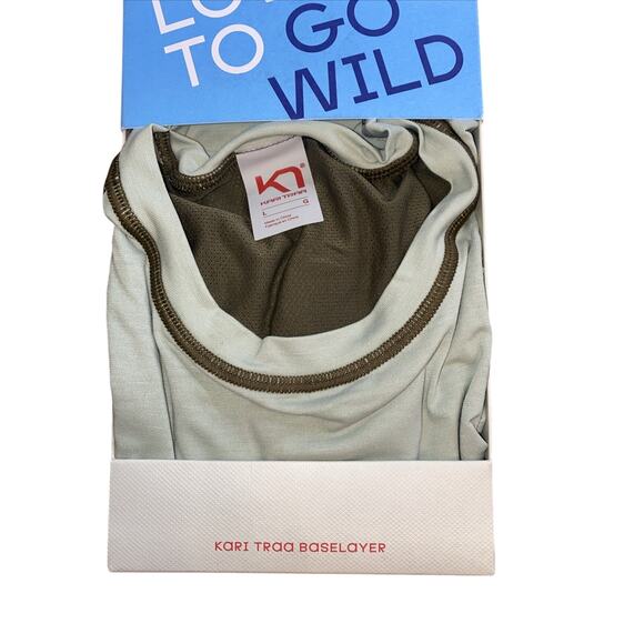 Kari Traa Sval L/S Large Base Layer Shirt Hike Polyester Green/Slate 160g NIB - Picture 3 of 3